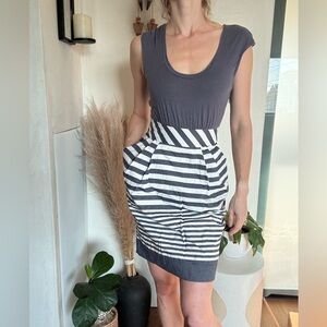 Last chance! Anthropologie Striped blue and white dress